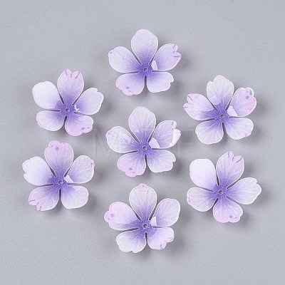 Flower Acrylic Bead Caps SACR-T017-51F-1