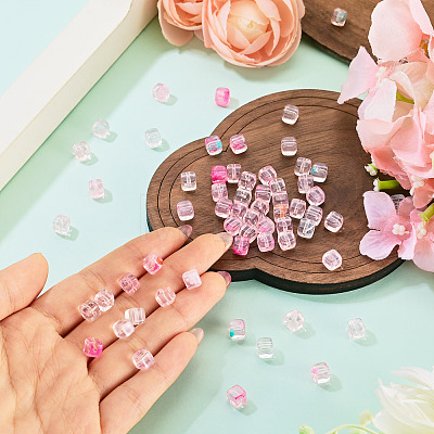 60Pcs Transparent Acrylic Beads OACR-TA0004-88E-1