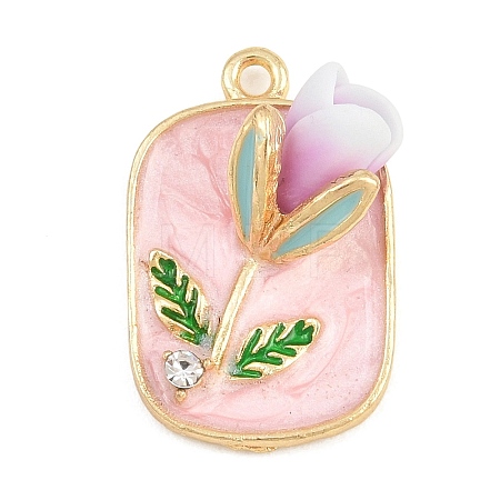 Alloy Enamel Pendants RB-CBA01F2-04G-D-1