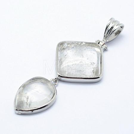 Natural Quartz Crystal Big Pendants G-L468-06-1