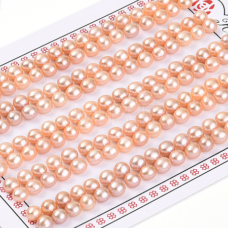 Grade 3A Natural Cultured Freshwater Pearl Beads PEAR-N018-3A-4550B-1