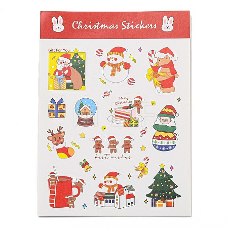 Christmas Theme Paper Sticker AJEW-Q151-02C-1