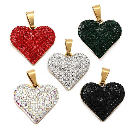 201 Stainless Steel Clay Pendants STAS-R166-02-G-1