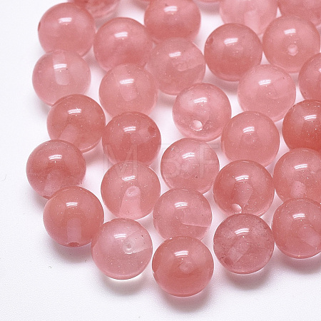 Cherry Quartz Glass Beads G-T122-25A-01-1