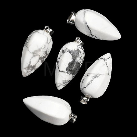 Natural Howlite Pendants GG-K002-16W-1