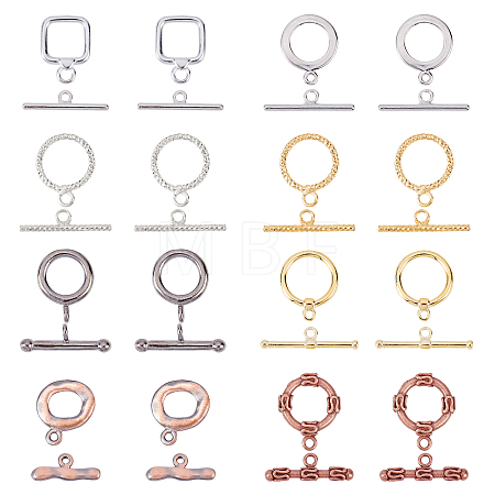Brass Toggle Clasps KK-FH0001-43-1