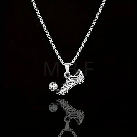Football Soccer Shoe 667 Stainless Steel Pendant Necklaces for Men FS-WG4A7BD-02-1