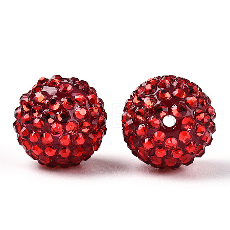 Transparent Resin Rhinestone Graduated Beads RESI-S314-18x20-05-1