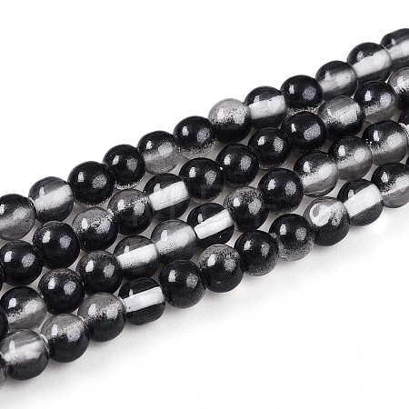 Baking Paint Transparent Glass Beads X1-DGLA-N011-4mm-10-1