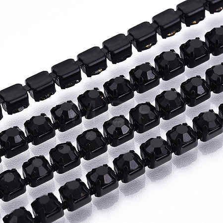 Electrophoresis Iron Rhinestone Strass Chains CHC-Q009-SS16-B01-1