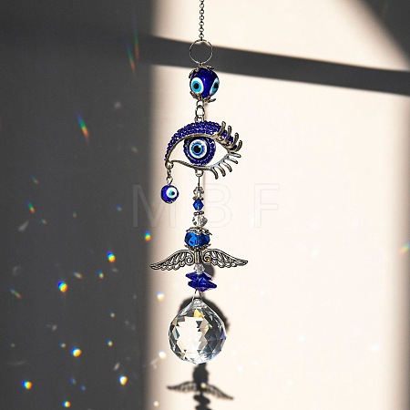 Evil Eye Pendant Decorations HJEW-PW0002-04B-1