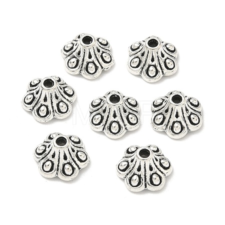Tibetan Style Bell Filigree Bead Caps TIBE-A23845-AS-FF-1