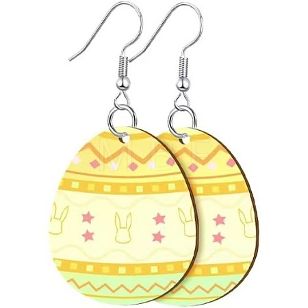 Printed Easter Acrylic Dangle Earrings FS-WG616F7-05-1