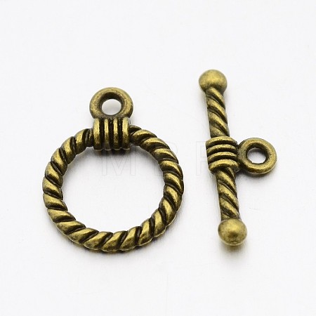 Tibetan Style Alloy Toggle Clasps LS-TIBE-EA9138Y-AB-FF-1