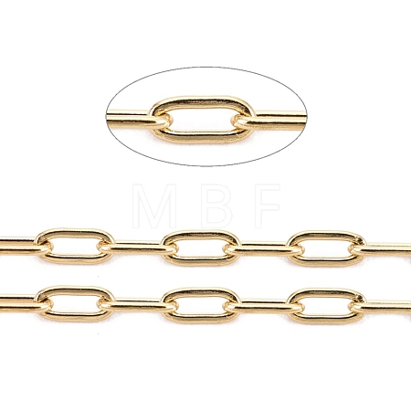 Ion Plating(IP) 304 Stainless Steel Paperclip Chains CHS-F010-01A-G-01-1