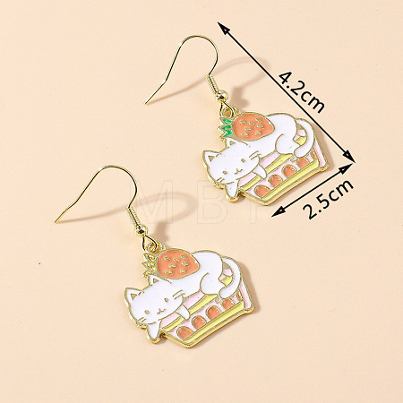 Zinc Alloy Enamel Dangle & Drop Earrings FS-WGC3D93-15-1
