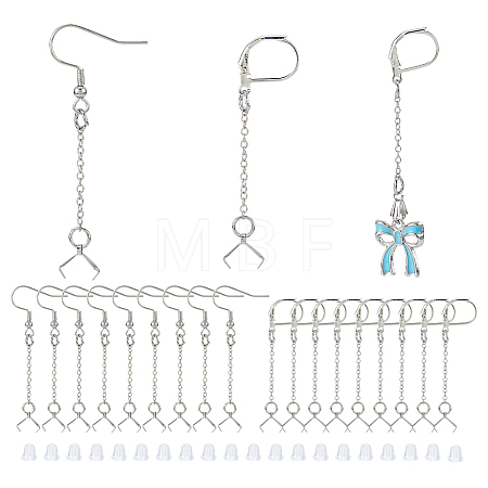 60Pcs Iron & 304 Stainless Steel Earring Findings EJEW-HS00012-1