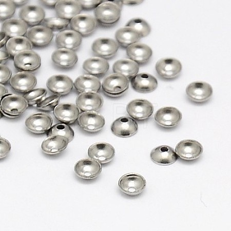 Tarnish Resistant 304 Stainless Steel Bead Caps STAS-I019-3mm-1