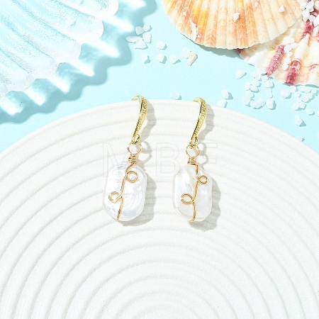 Baroque Natural Keshi Pearl Dangle Earrings EJEW-JE07064-02-1