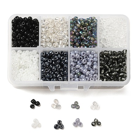 1 Box 6/0 Glass Seed Beads Round  Loose Spacer Beads SEED-X0050-4mm-08-1