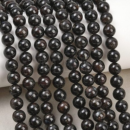 Natural Glaucophane Beads Strands G-F836-A01-6mm-1
