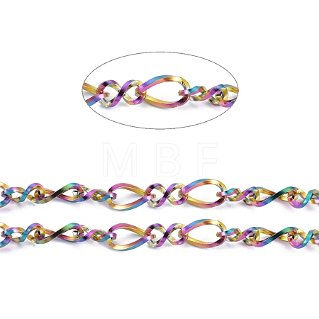Ion Plating(IP) 304 Stainless Steel Figaro Chains CHS-I001-09MC-01-1