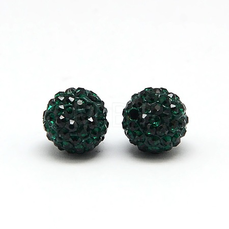Polymer Clay Rhinestone Beads RB-A053-6mm-08-1
