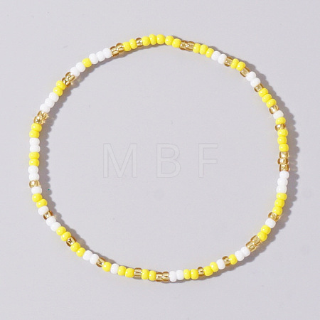 Boho Round Glass Seed Beaded Stretch Bracelets for Women NW8932-3-1