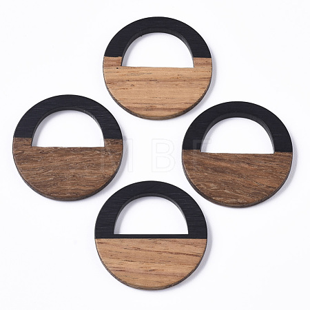 Resin & Walnut Wood Pendants RESI-T035-15A-1