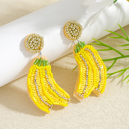 Acrylic Dangle Stud Earrings FS-WG592B9-07-1