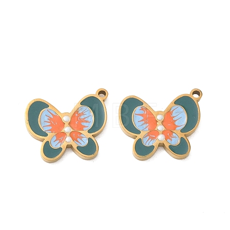 304 Stainless Steel Enamel Pendants SA-CBA49D2-07G-02-1