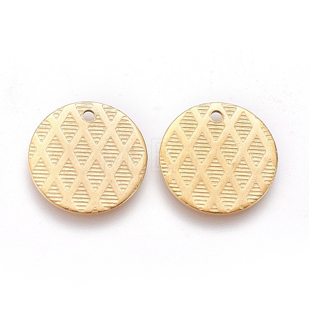 Ion Plating(IP) 304 Stainless Steel Charms STAS-E455-05G-15mm-1