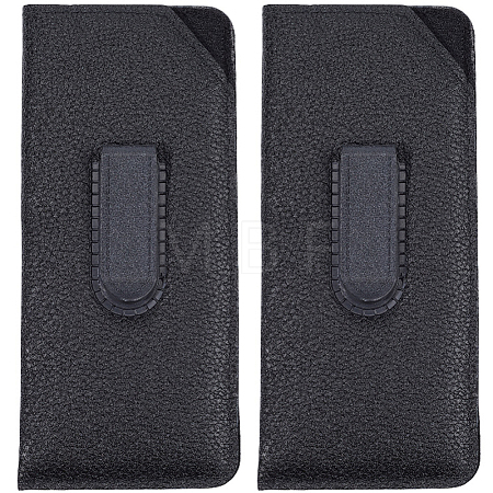2Pcs PU Leather Rectangle Eyeglass Bag DIY-CN0004-07-1