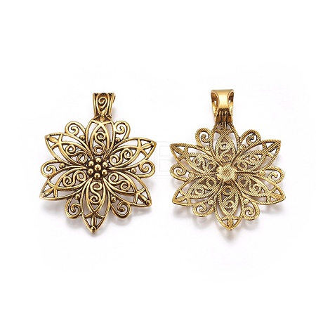 Tibetan Style Alloy Focal Pendants GLF9727Y-1