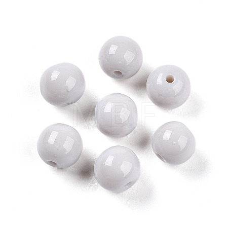 Opaque Solid Color Glass Beads X1-GLAA-N007-8mm-A08-1