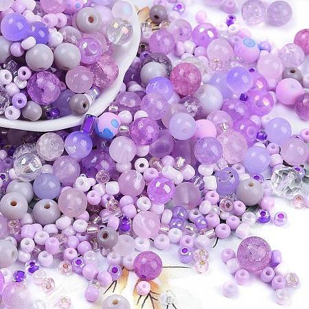 DIY Lampwork Beads & Glass Seed Beds Jewelry Making Findings Kits SEED-K010-01F-1