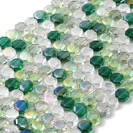 Electroplated Glass Beads Strands EGLA-A048-01A-02-1