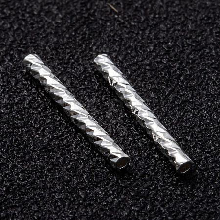 Corrugated Brass Tube Beads KK-H759-28B-S-1