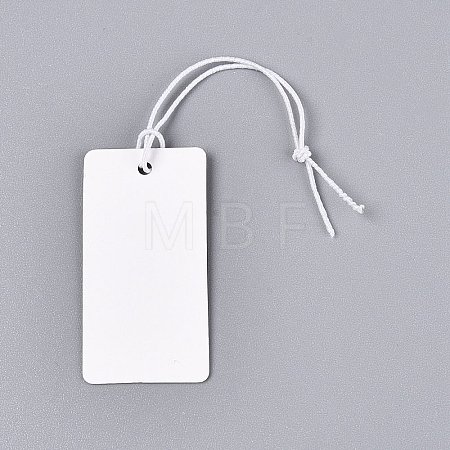 Rectangle Blank Paper Price Tags with Cord CDIS-S023-2-01-1