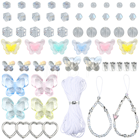 DIY Glass Cell Phone Strap  Making Kit DIY-SP0003-77-1