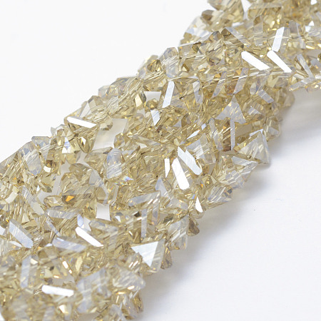 Electroplate Glass Beads Strands EGLA-J143-B-PL02-1