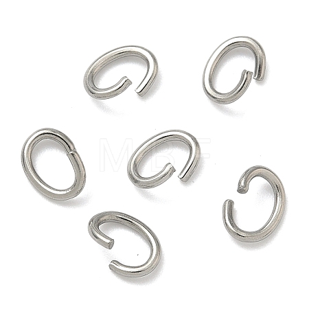 Tarnish Resistant Oval 304 Stainless Steel Open Jump Rings STAS-R067-01-1