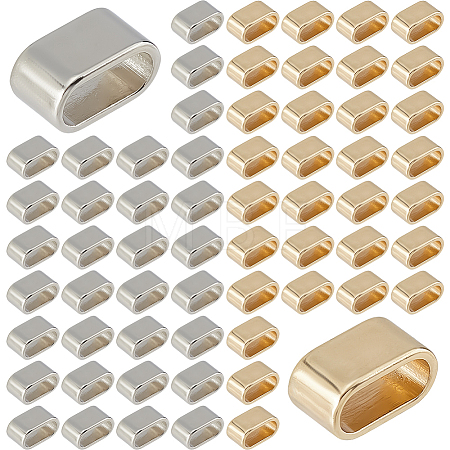 80Pcs 2 Colors Zinc Alloy Cord Ends FIND-FH0017-95-1