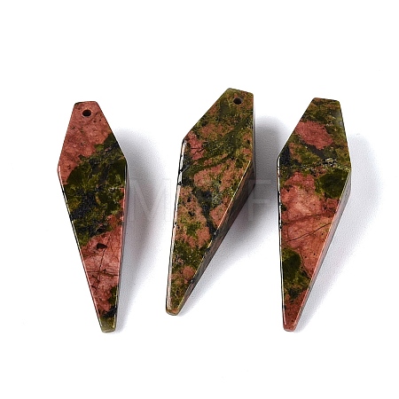 Natural Unakite Pendants G-N362-22B-1
