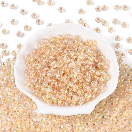 FGB Inside Colours Transparent Glass Seed Beads SEED-T009-01G-1