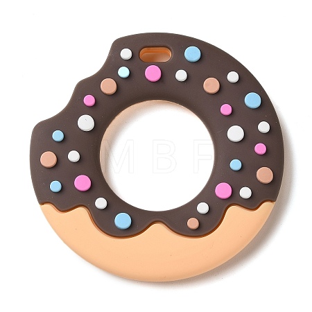Donut Food Grade Eco-Friendly Silicone Focal Beads SIL-Q023-01B-1