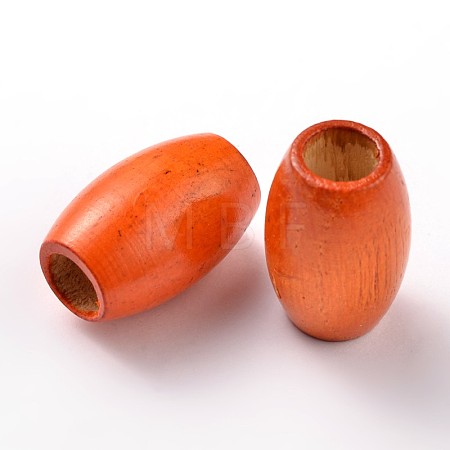 Dyed Barrel Natural Wood Beads WOOD-S619-5-LF-1