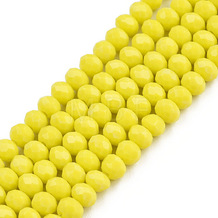 Opaque Solid Color Glass Beads Strands EGLA-A034-P10mm-D26-1