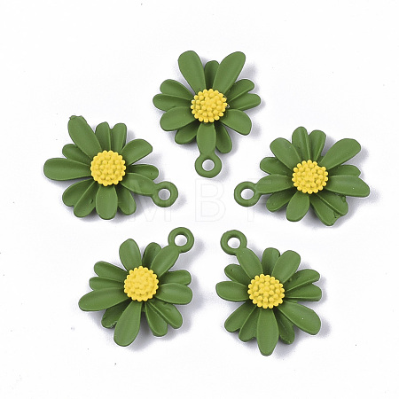 Spray Painted Alloy Pendants PALLOY-N0147-04A-1
