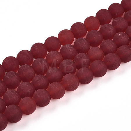 Transparent Glass Beads Strands GLAA-T032-T8mm-MD20-1